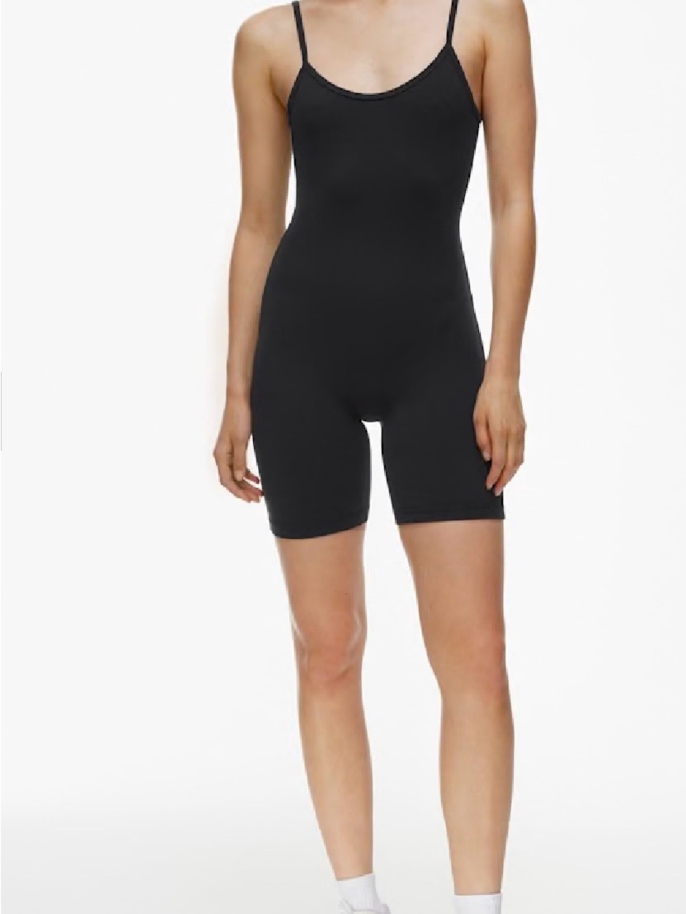 Aritiza TnaButter Butter Rhythm 7” Bodysuit in Black